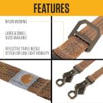 Durable Carhartt Reflective Dog Leash, Black