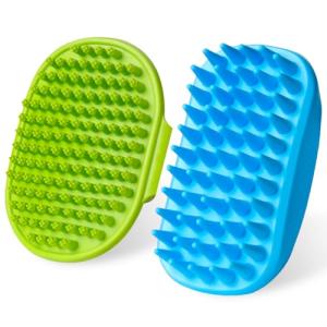 2-Pack Adjustable Dog Bath Brush Set