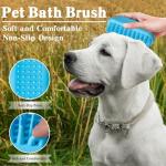 2-Pack Adjustable Dog Bath Brush Set