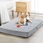 Extra Large Orthopedic Waterproof Dog Bed, Light Grey