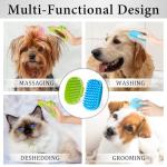 2-Pack Adjustable Dog Bath Brush Set