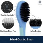 AKC 2-in-1 Dog Grooming Brush for All Breeds