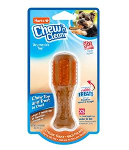 Hartz Chew 'n Clean Chicken Drumstick Dog Toy