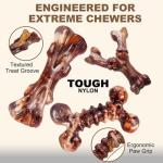 Kseroo Indestructible Dog Chew Toys - 3 Pack