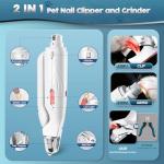 2-in-1 Pet Nail Clippers and Grinder with Light