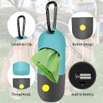 Dog Poop Bag Dispenser with LED Light - 2 Pack