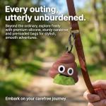 LZSOMPK Cute and Functional Dog Poop Bag Holder for Leash Sturdy Dog Poop Bag Dispenser Includes 1 Roll 15 Bags