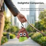 LZSOMPK Cute and Functional Dog Poop Bag Holder for Leash Sturdy Dog Poop Bag Dispenser Includes 1 Roll 15 Bags