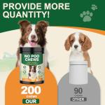 NEXZL 200 Chew No Poo Chews for Dogs-Coprophagia Stool Eating Deterrent-Stop Eating Poop for Canine- Dogs Poop Eat Deterrent Supplement with Probiotics&Digestive Enzymes Breath Aid Support-Chicken