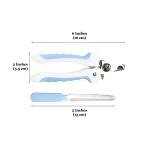 SunGrow Dog Nail Clipper and File Set, with Clipper and File, Razor Sharp Blade with Safety Switch, Blue and White, 1 Set per Pack