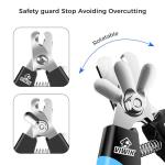 VIWIK Dog Nail Trimmers for Large Medium Dogs, Cats, Professional Dog Nail Clippers with File Quick Sensor & Safety Guard to Avoid Overcutting, Pet Claw Paw Clipper for Grooming with Toenail File Blue