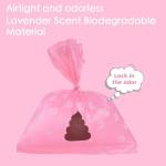 PPEIWASTE Poop Bags Rolls 256 Count - 9x13 Inches Pink Thickened Leakproof Lavender scent Poo Bags for Dogs, Eco-Friendly Pet Waste Bags for Walking, Home, Travel