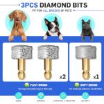 CADOLS Dog Nail Grinder & Clipper 2-in-1 Set - 25dB Ultra Quiet with 3 Grinding Wheels & 2 LED Lights, Rechargeable for Large/Puppy Dogs & Cats, 3-Speed Adjustable for Anxious Pets