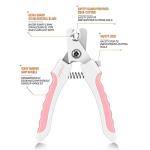 OneCut 6" Dog Nail Clippers for Small, Medium and Large Breed Professional Pet Nail Trimmers -Suitable for Cats, Rabbits and Guinea Pigs with Safety Guard to Avoid Over Cutting (Pink)