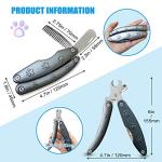 Best Dog Nail Trimmer for Anxiety Sensitive Dog, Silent Sharpest Smoothest Dog Nail Clippers for Thick Nails, Heavy Duty Professional Dog ToeNail Clipper, Build-in Comb & Nail File