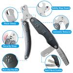 Best Dog Nail Trimmer for Anxiety Sensitive Dog, Silent Sharpest Smoothest Dog Nail Clippers for Thick Nails, Heavy Duty Professional Dog ToeNail Clipper, Build-in Comb & Nail File
