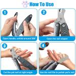Best Dog Nail Trimmer for Anxiety Sensitive Dog, Silent Sharpest Smoothest Dog Nail Clippers for Thick Nails, Heavy Duty Professional Dog ToeNail Clipper, Build-in Comb & Nail File