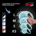 FLEXI New Comfort Retractable Dog Leash (Tape), Ergonomic, Durable and Tangle Free Pet Walking Leash for Dogs Up to 132 lbs, 16 ft, Large, Blue/Pastel