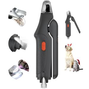 CATPICK 2-in-1 Cat Nail Clippers & Dog Nail Clippers Trimmers for Large Medium Small Dogs Cats Claw Trimmer Quick Sensor and Safety Guard USB Rechargeable with 2 LED Lights Dogs Nail Trimmer
