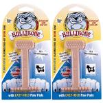 Bullibone Nylon Dog Chew Toy for Aggressive Chewers - Dental Hygiene Bone with Peanut Butter Flavor, Durable Tough Chew Toys for Small Dogs, Indestructible Dog Bone - 2 Pack
