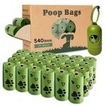 Yingdelai Dog Poop Bag Biodegradable - 540 Count Dog Waste Bags with Dispenser, Extra Thick Strong Leak Proof Poop Bags for Dogs Doggy | Scented