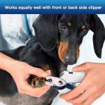 Fumeister Type-C Rechargeable Dog & Cat Nail Clippers - LED Pet Nail Trimmer Extra Sharp for Small & Medium Dogs (Blue)