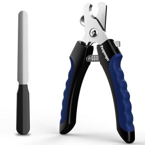Perperqer Dog Nail Clippers,Dog Nail Trimmers with Safety Guard for Small Medium Large Breed Dog & Cat to Avoid Over Cutting,Professional Grooming Tool with Quick Sensor and Dog Nail File