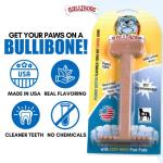Bullibone Nylon Dog Chew Toy for Aggressive Chewers - Dental Hygiene Bone with Peanut Butter Flavor, Durable Tough Chew Toys for Small Dogs, Indestructible Dog Bone - 2 Pack