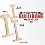 Bullibone Nylon Dog Chew Toy for Aggressive Chewers - Dental Hygiene Bone with Peanut Butter Flavor, Durable Tough Chew Toys for Small Dogs, Indestructible Dog Bone - 2 Pack