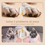Vankoo 2 in 1 Dog & Cat Nail Clippers & Trimmers with LED Lights, Splash Guard - Pet Hair Trimmer for Around Paws, Ear, Eye,Face, Rump Rechargeable & IPX7 Waterproof Grooming Supplies for Dog, Cat