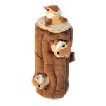 ZippyPaws Burrow- Interactive Dog & Puppy Toys for Boredom, Stimulating Pet Products to Keep them Busy, Hide & Seek Plush Dog Puzzles, Squeaky Toy for Enrichment, For Small & Medium Dogs- Chipmunk Log
