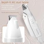 Vankoo 2 in 1 Dog & Cat Nail Clippers & Trimmers with LED Lights, Splash Guard - Pet Hair Trimmer for Around Paws, Ear, Eye,Face, Rump Rechargeable & IPX7 Waterproof Grooming Supplies for Dog, Cat