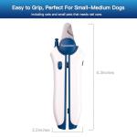 Fumeister Type-C Rechargeable Dog & Cat Nail Clippers - LED Pet Nail Trimmer Extra Sharp for Small & Medium Dogs (Blue)
