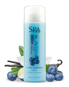 TropiClean SPA Tear Stain Remover for Dogs | Blueberry Facial Shampoo | Odor Eliminator | Tearless | Whitening and Brightening | Made in USA | 8oz.