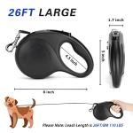 JUBDUG Retractable Dog Leash, 26 Feet Dog Leash for Small to Large Dogs up to 110lbs, Anti-Slip Handle One Button Lock and Release, Heavy Duty 360° Tangle-Free