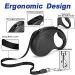 JUBDUG Retractable Dog Leash, 26 Feet Dog Leash for Small to Large Dogs up to 110lbs, Anti-Slip Handle One Button Lock and Release, Heavy Duty 360° Tangle-Free