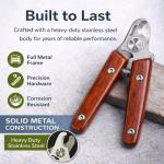 Diamondg Heavy Duty Dog Nail Clipper and Trimmer with Full Length Hardened Steel and Wooden Handle