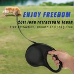 JUBDUG Retractable Dog Leash, 26 Feet Dog Leash for Small to Large Dogs up to 110lbs, Anti-Slip Handle One Button Lock and Release, Heavy Duty 360° Tangle-Free