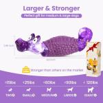 HGB Tough Dog Chew Toys for Aggressive Chewers, Squeaky Indestructible Dog Toy for Large Dogs to Keep Them Busy & Reduce Boredom for Small, Medium, Large Breed, Bacon Flavor