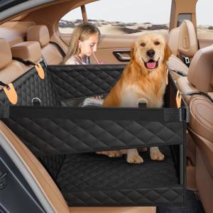PETICON Waterproof Dog Booster Car Seat with Windows