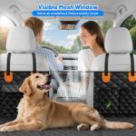 Waterproof Dog Car Seat Cover with Mesh Window