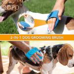 ROPO Dog Bath Brush with Adjustable Handle - 2pcs