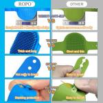 ROPO Dog Bath Brush with Adjustable Handle - 2pcs