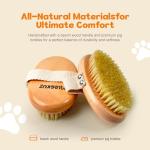 Professional Boar Bristle Brush for Short-Haired Dogs