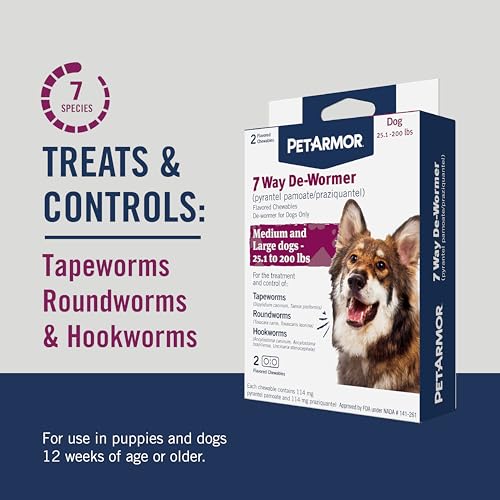 PetArmor 7-Way De-Wormer Chewables for Dogs