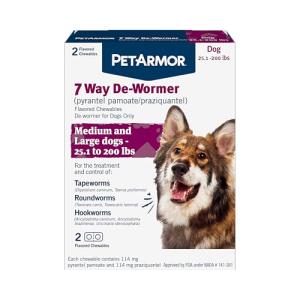 PetArmor 7-Way De-Wormer Chewables for Dogs