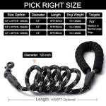 Heavy Duty Dog Leash Set with Padded Handles