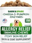 BARK&SPARK Dog Allergy Relief Chews for Itchy Skin
