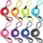 8 Pack Reflective Slip Leads for Dogs