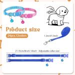 48 Pcs Small Dog Collar and Leash Set